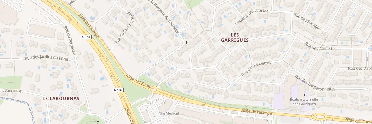 Plan du 90 Rue des Alouettes à Juvignac
