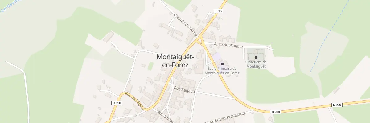 Plan du 28 Rue Pierre de la Fin à Montaiguët-en-Forez