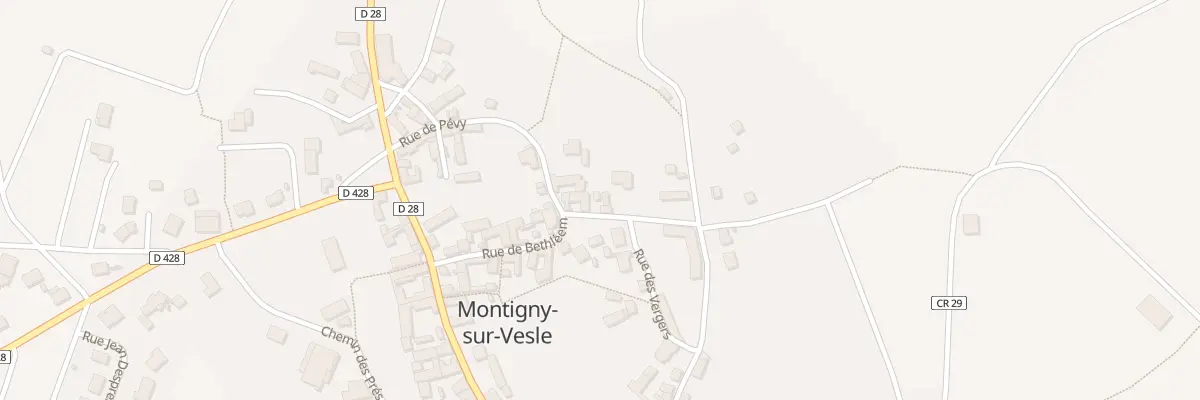 Plan du 23 Rue de Pevy à Montigny-sur-Vesle