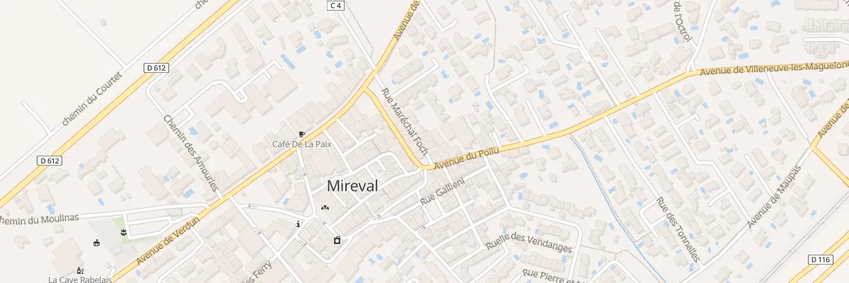 Plan du 10 Rue du Marechal Foch à Mireval