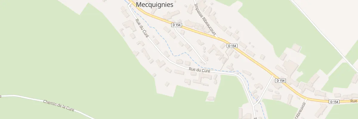 Plan du 240 Rue du Cure à Mecquignies