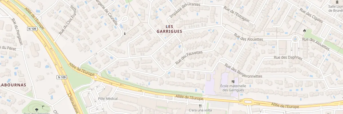 Plan du 1 Rue des Fauvettes à Juvignac
