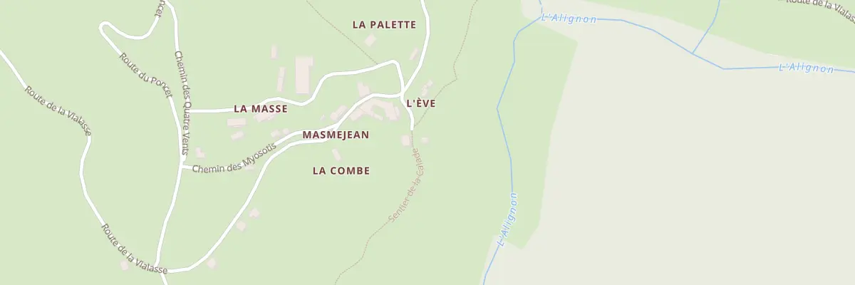 Plan du 70 Sen de la Calade à Pont de Montvert - Sud Mont Lozère