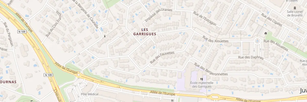 Plan du 5 Rue des Fauvettes à Juvignac