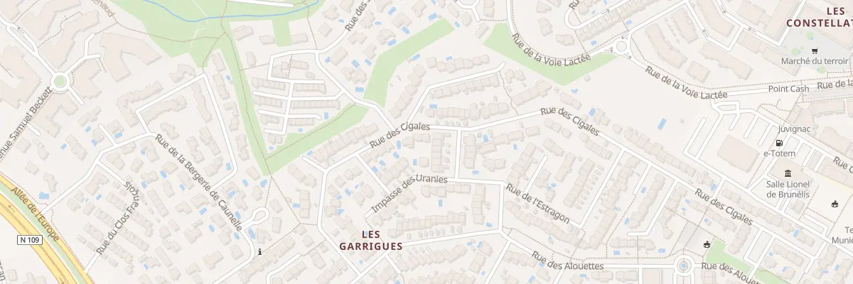 Plan du 69 Rue des Cigales à Juvignac