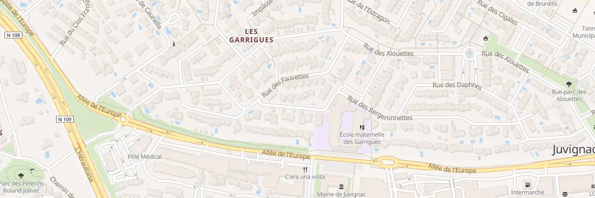 Plan du 50 Rue des Bergeronnettes à Juvignac