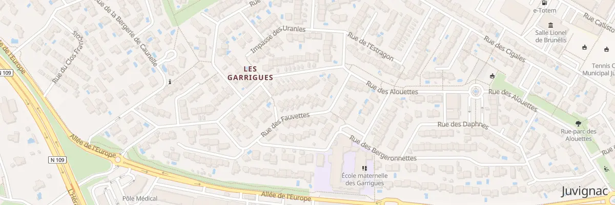 Plan du 17 Rue des Fauvettes à Juvignac
