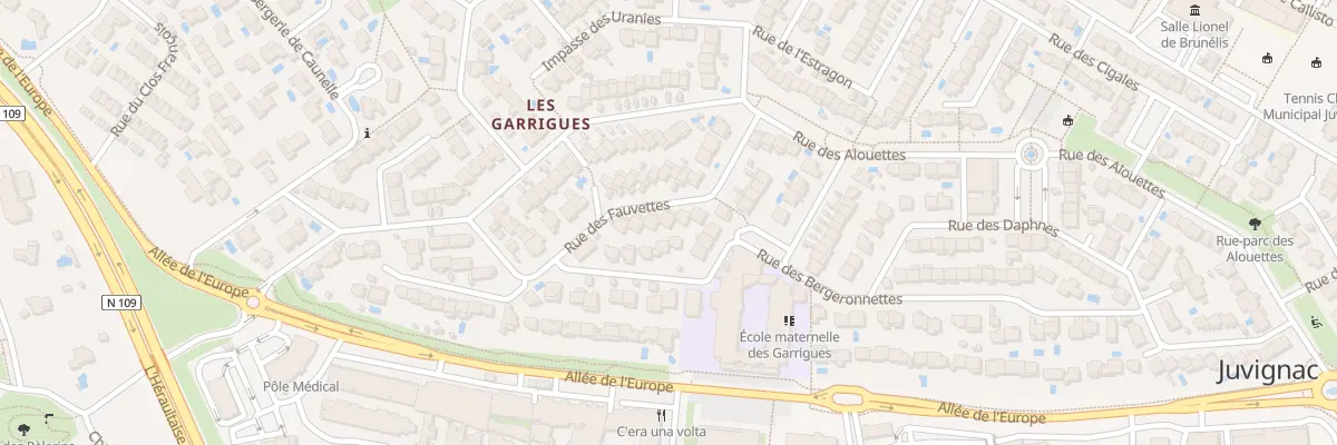 Plan du 8 Rue des Fauvettes à Juvignac