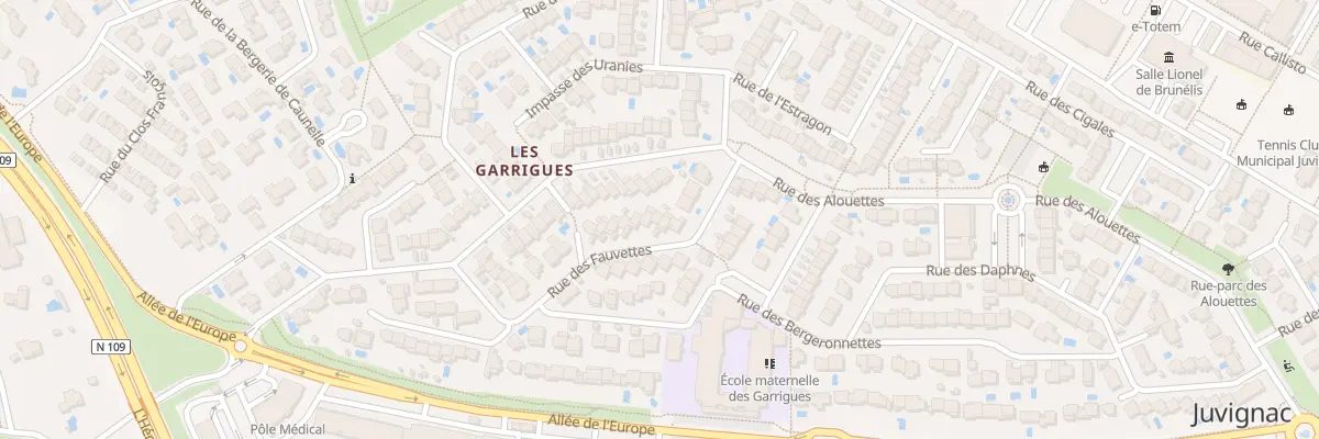 Plan du 19 Rue des Fauvettes à Juvignac