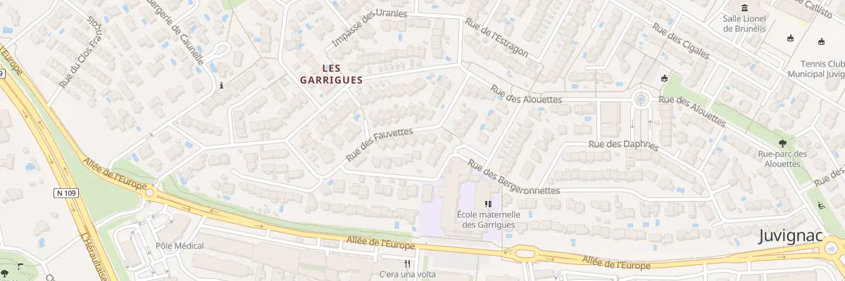 Plan du 10 Rue des Fauvettes à Juvignac