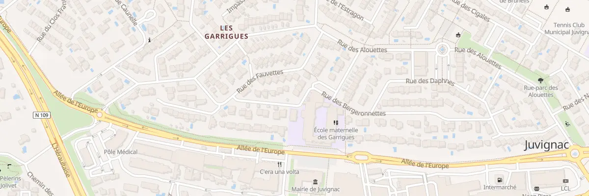Plan du 44 Rue des Bergeronnettes à Juvignac