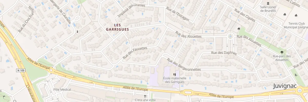 Plan du 12 Rue des Fauvettes à Juvignac