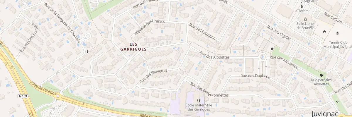Plan du 25 Rue des Fauvettes à Juvignac