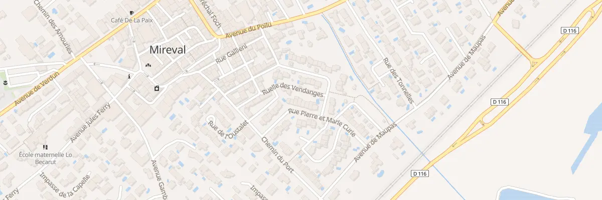 Plan du 19 Rue Pierre et Marie Curie à Mireval