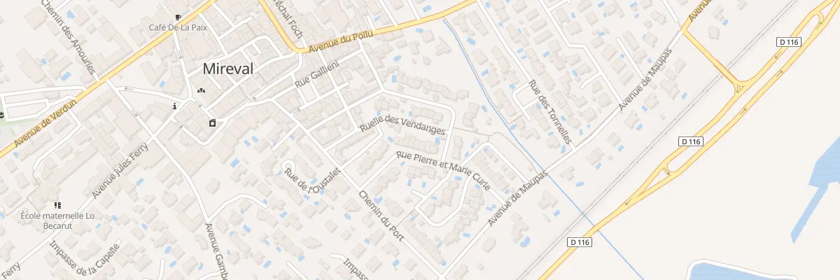 Plan du 21 Rue Pierre et Marie Curie à Mireval