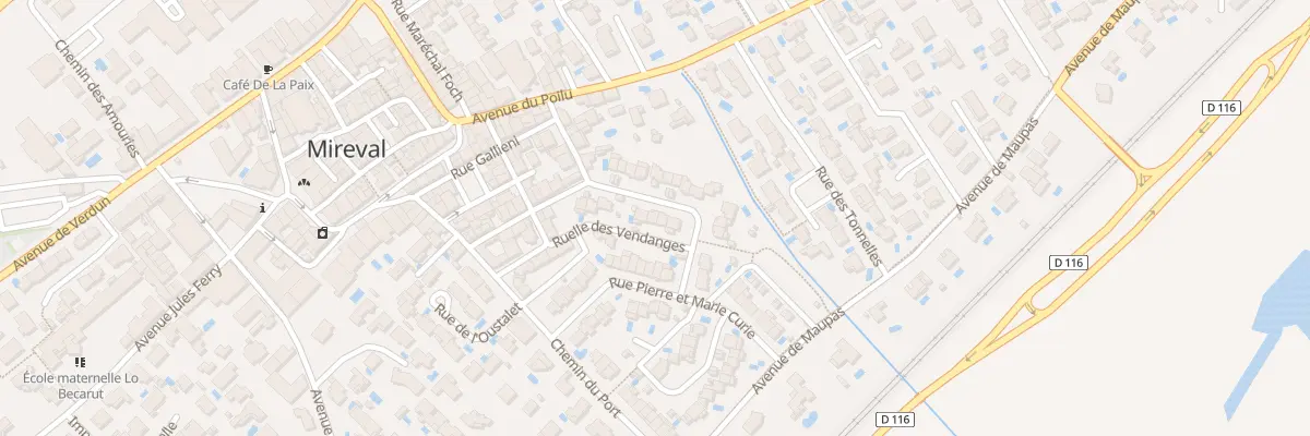 Plan du 5 Rue Lamartine à Mireval