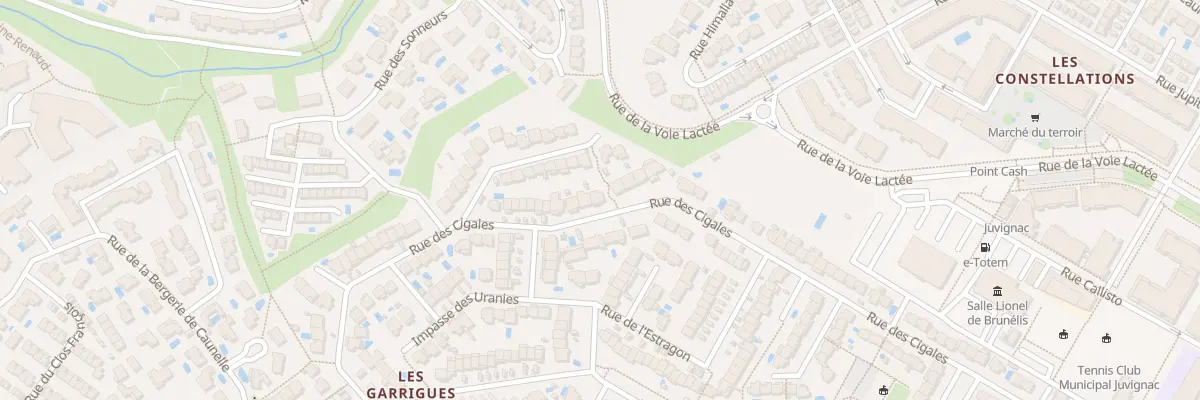 Plan du 62 Rue des Cigales à Juvignac