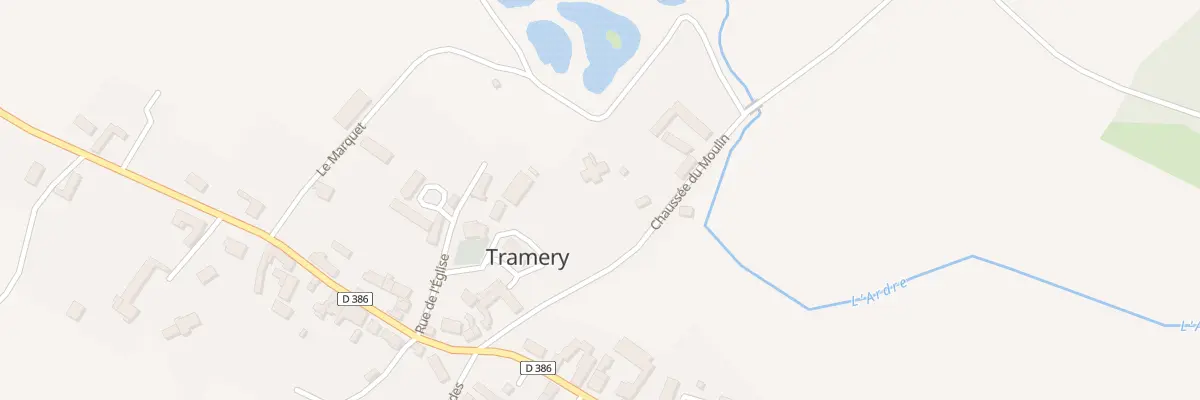 Plan du 9000 Chs Chaussee du Moulin à Tramery
