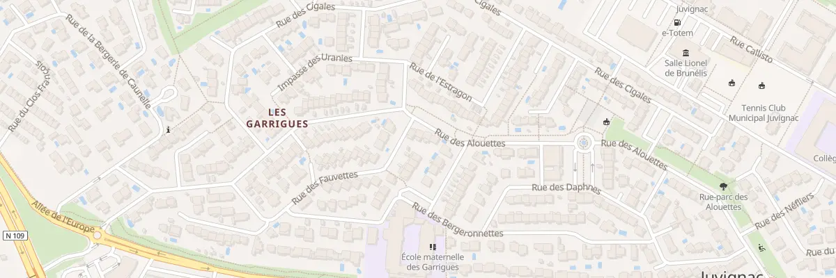 Plan du 39 Rue des Alouettes à Juvignac
