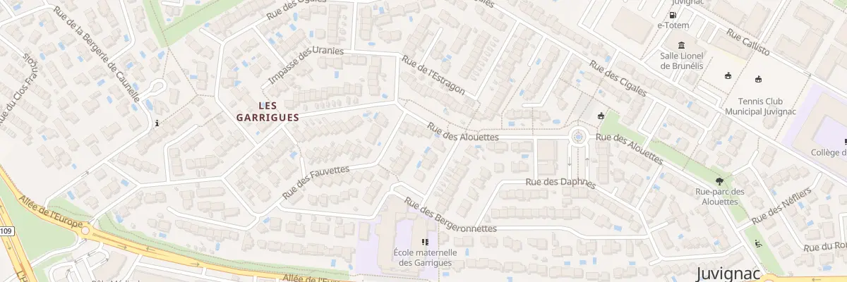 Plan du 35 Rue des Alouettes à Juvignac