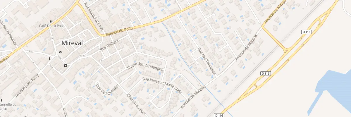 Plan du 10 Rue Lamartine à Mireval