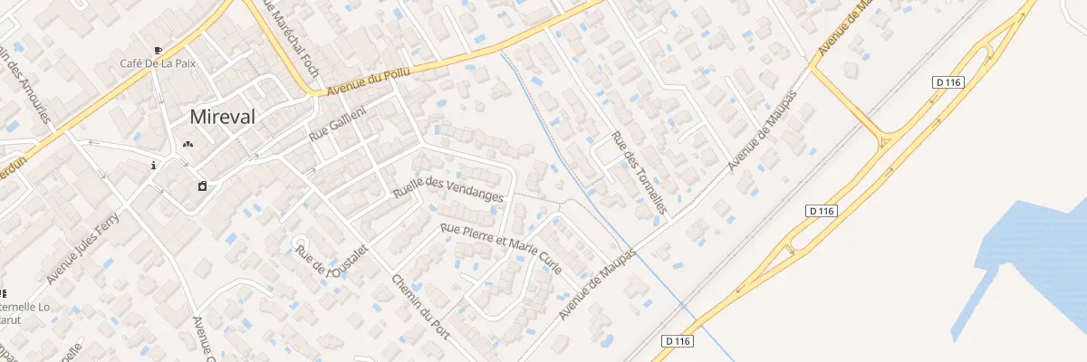 Plan du 8 Rue Lamartine à Mireval