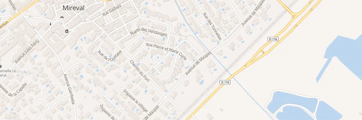 Plan du 1 Rue Albert Camus à Mireval