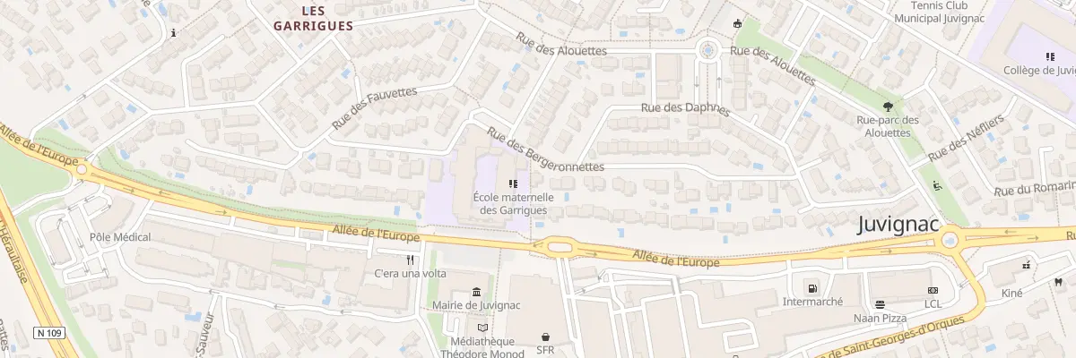 Plan du 85 Rue des Bergeronnettes à Juvignac