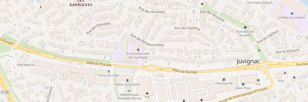 Plan du 77 Rue des Bergeronnettes à Juvignac