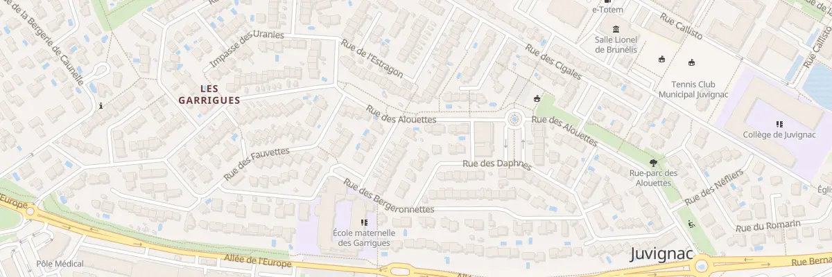Plan du 22 Rue des Alouettes à Juvignac