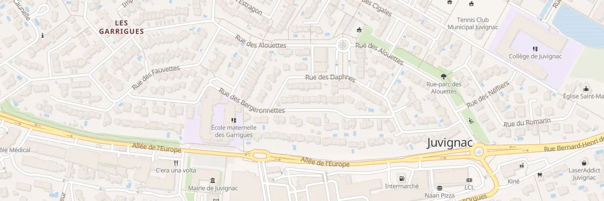 Plan du 30 Rue des Bergeronnettes à Juvignac