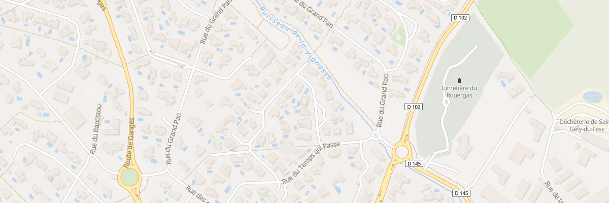 Plan du 77 Rue de la Chasse aux Papillons à Saint-Gély-du-Fesc