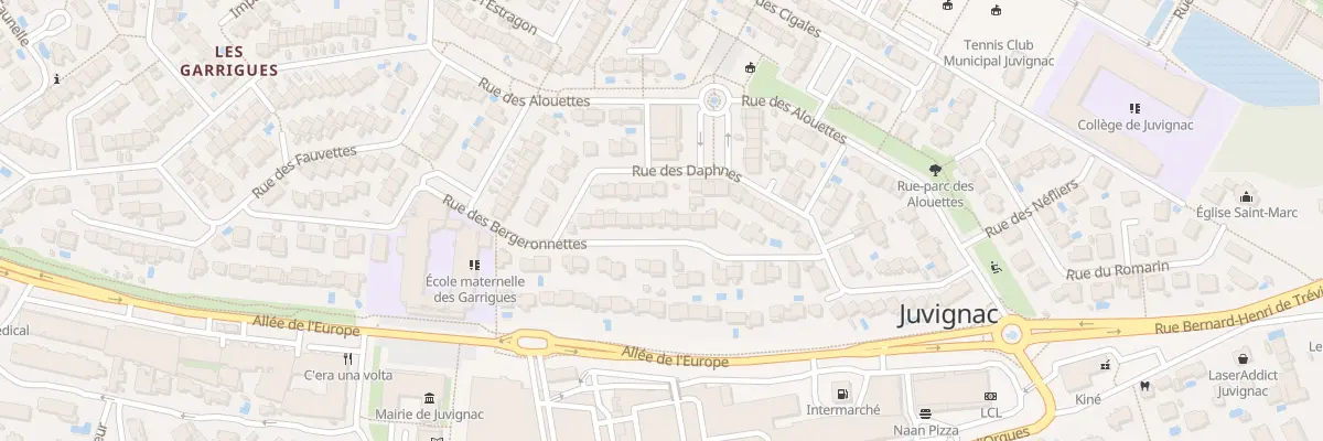 Plan du 24 Rue des Bergeronnettes à Juvignac