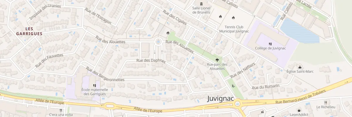 Plan du 18 Rue des Daphnés à Juvignac