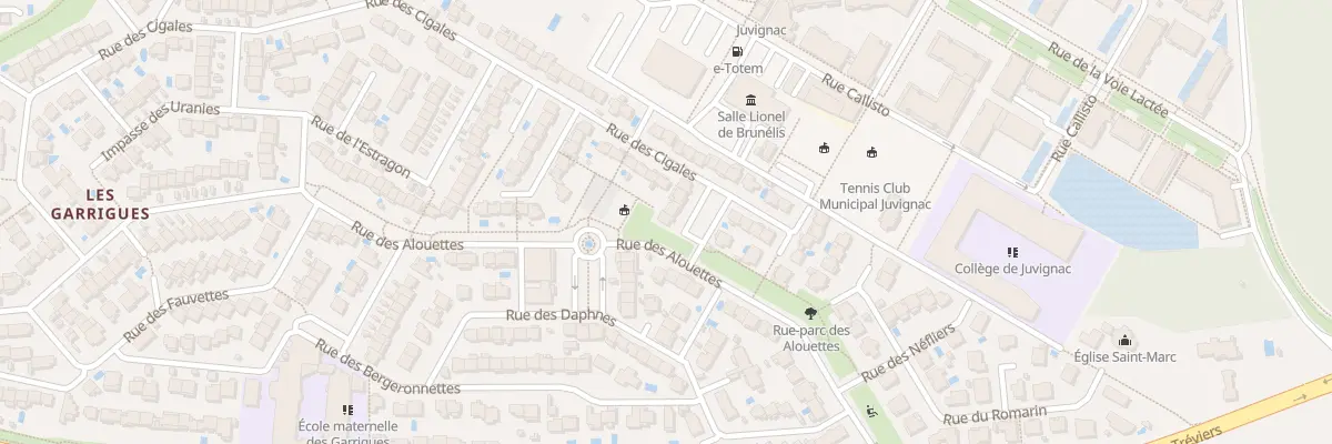 Plan du 1 Rue des Cigales à Juvignac