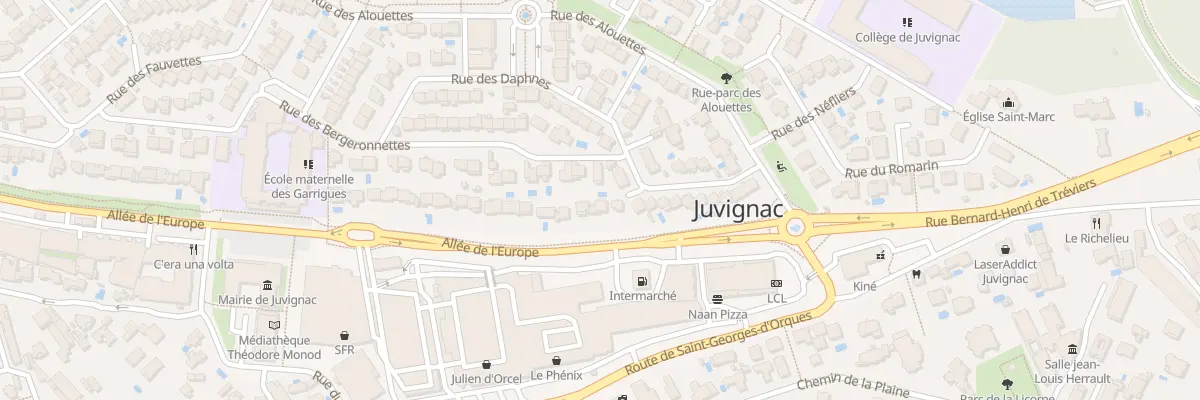Plan du 25 Rue des Bergeronnettes à Juvignac