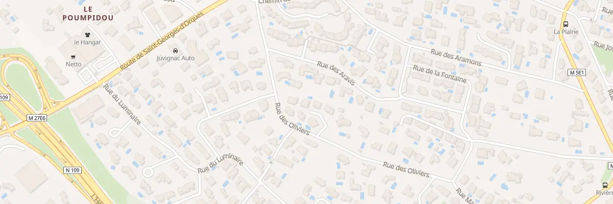 Plan du 28 Rue des Oliviers à Juvignac