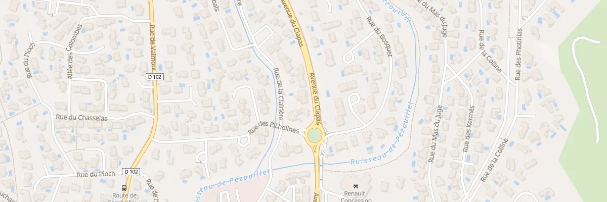 Plan du 607 Rue de la Clairiere à Saint-Gély-du-Fesc