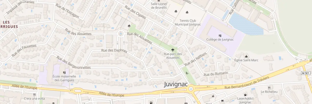Plan du 15 Rue des Alouettes à Juvignac