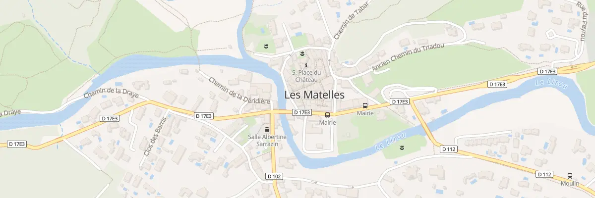 Plan du 2 Pl du Lirou aux Matelles