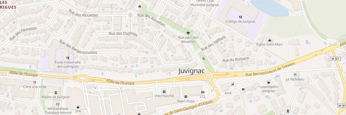 Plan du 6 Rue des Bergeronnettes à Juvignac