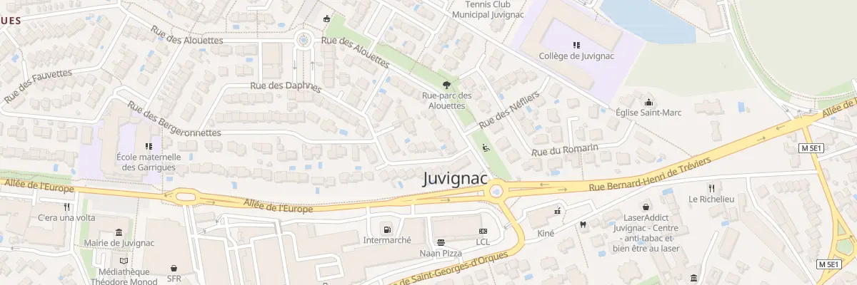 Plan du 2 Rue des Bergeronnettes à Juvignac