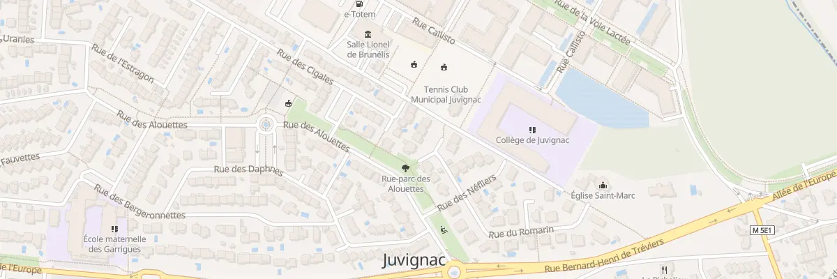 Plan du 9 Rue des Quintefeuilles à Juvignac