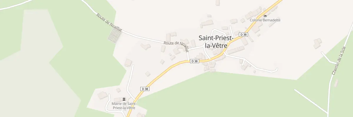 Plan du 25 Rte du Bourg à Saint-Priest-la-Vêtre
