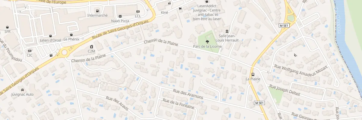 Plan du 33 Rue de la Plaine à Juvignac