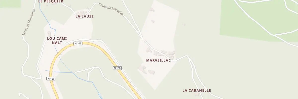 Plan du 5034 Marveillac à Saint-Privat-de-Vallongue