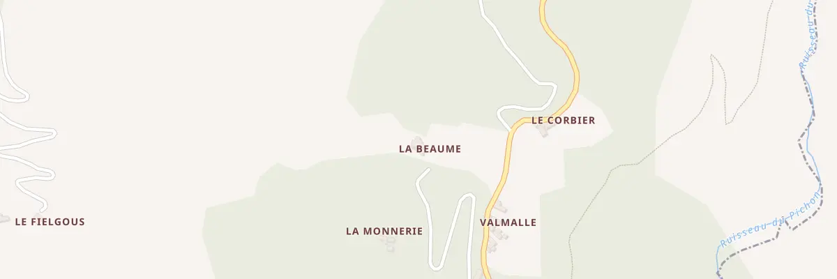 Plan du 5068 La Beaume à Saint-André-de-Lancize
