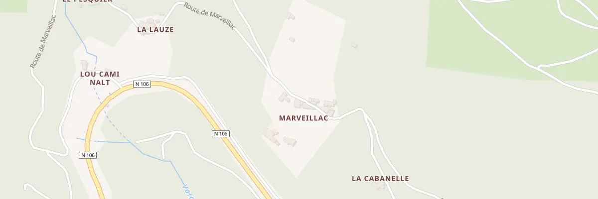 Plan du 5030 Marveillac à Saint-Privat-de-Vallongue