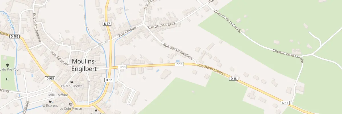 Plan du 25 Rue Henri Cadiou à Moulins-Engilbert