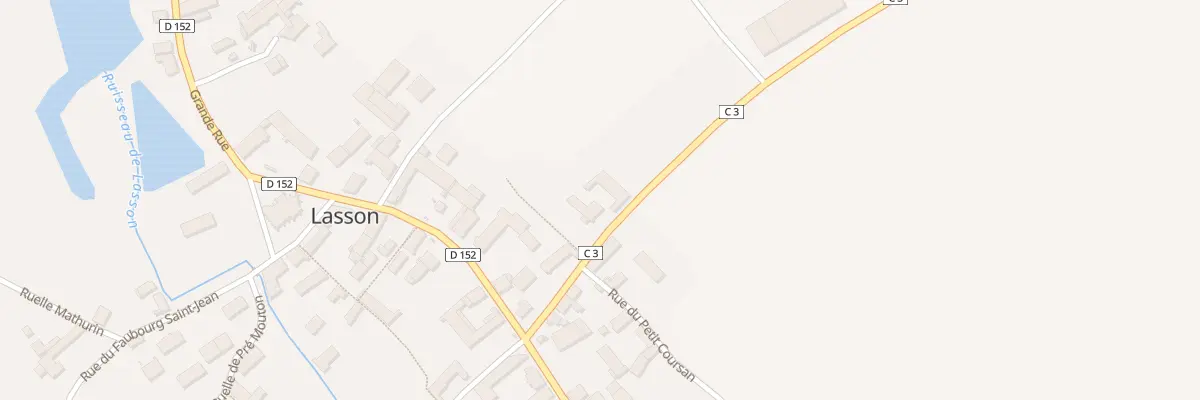 Plan du 1 Rue de Coursan à Lasson